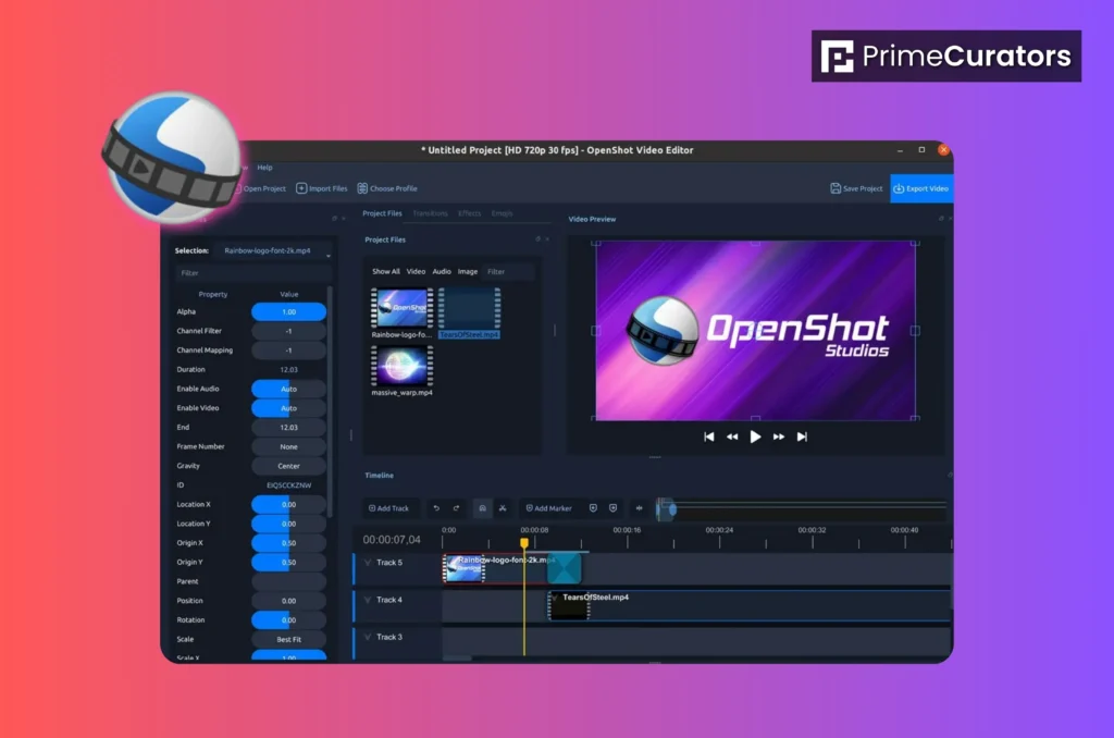 Best Video Editors - Openshot