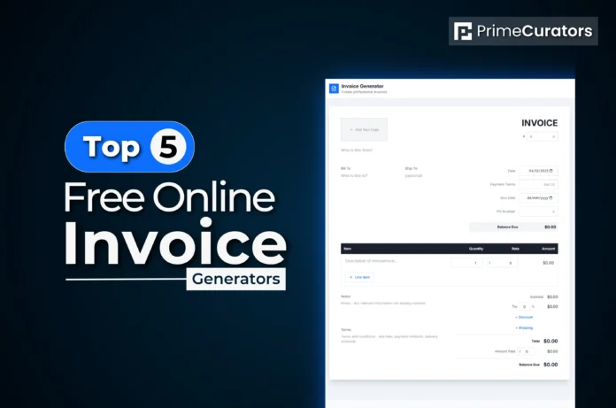 Top 5 Free Invoice Generators Online